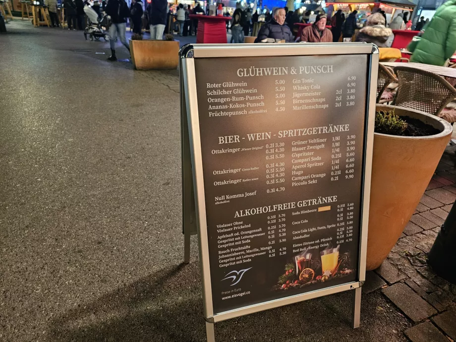 Prix au marché de Noël de Prater