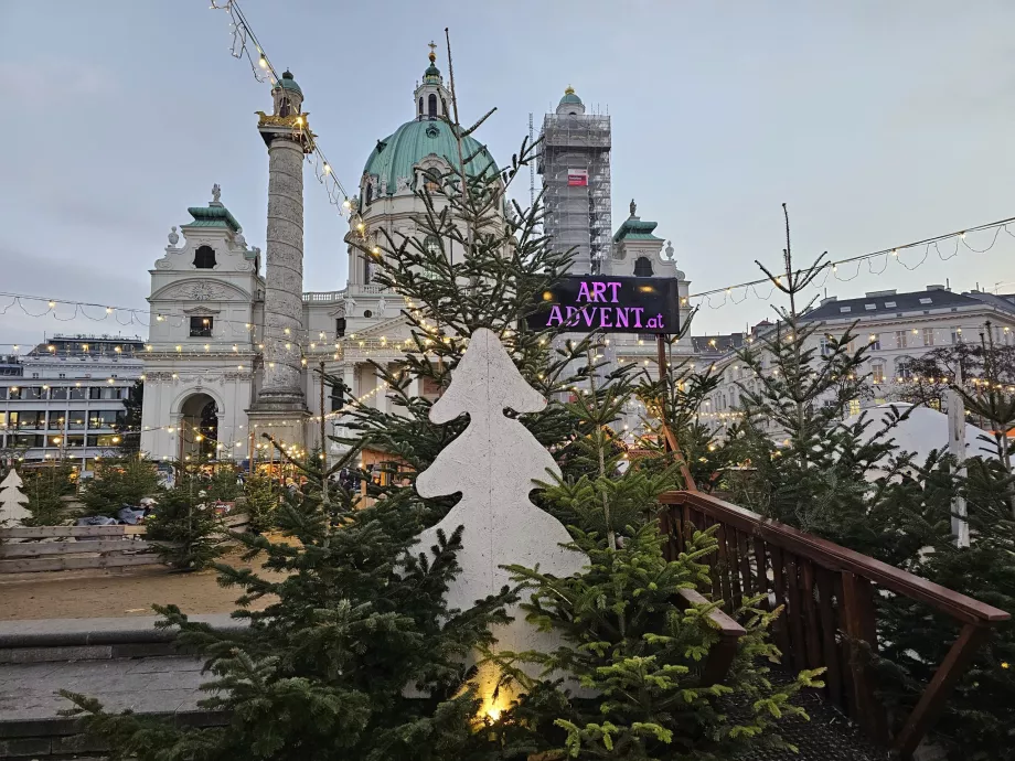 Marchés devant la Karlskirche