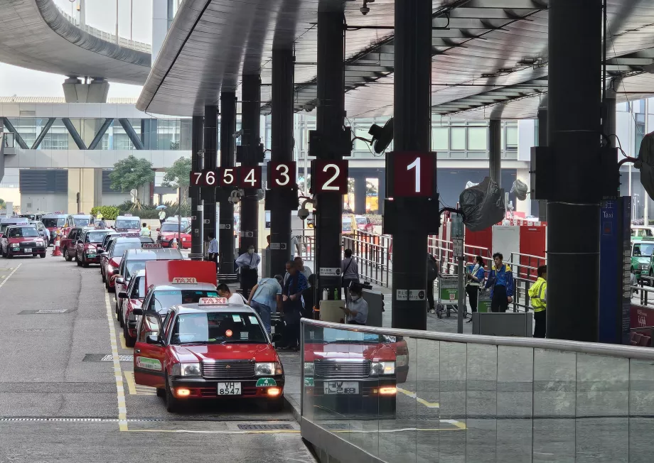 Taxi à l'aéroport de Hong Kong