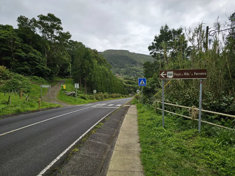 Départ du sentier de randonnée au parking