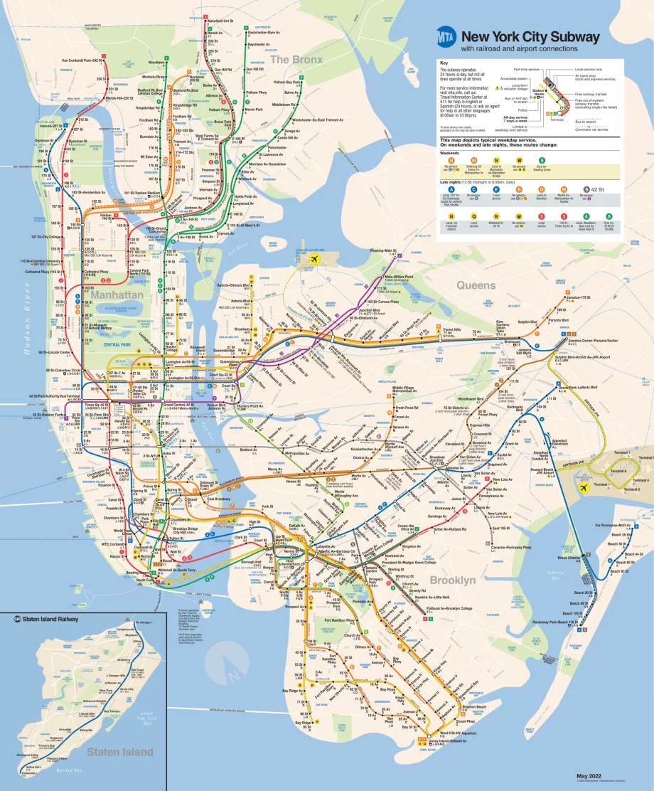 Plan du métro de New York