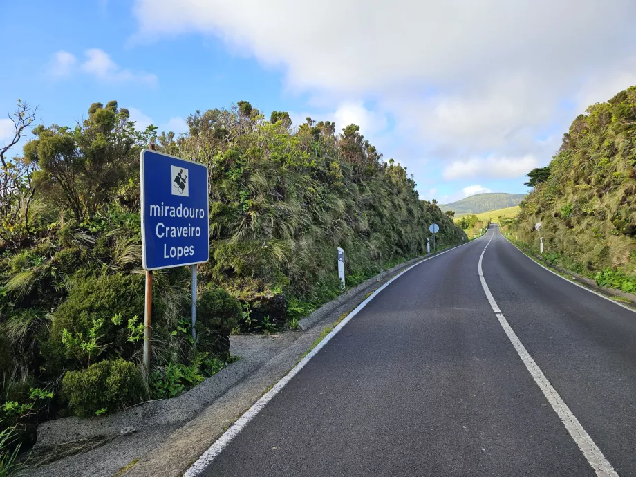 Le point de vue est situé juste à côté de la route