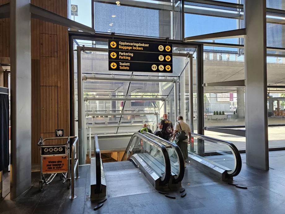 Le chemin vers la salle des bagages