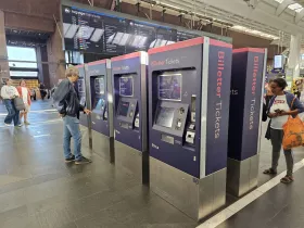 Distributeurs automatiques à la gare centrale (trains VY uniquement)