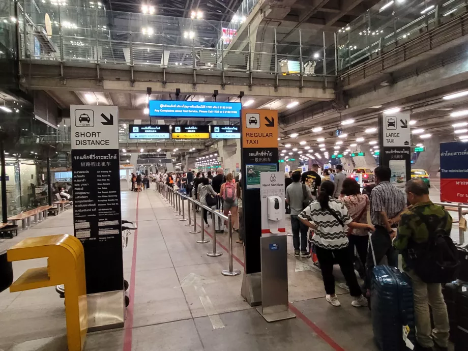 File d'attente pour les taxis