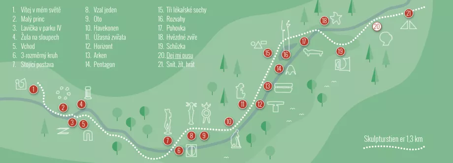 Carte du Skulpturpark Billund