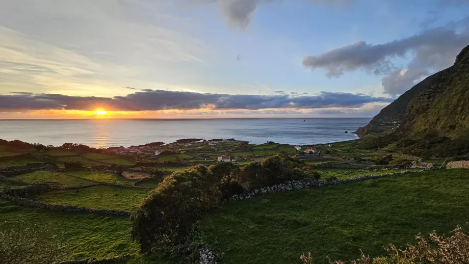 Coucher de soleil sur Faja Grande