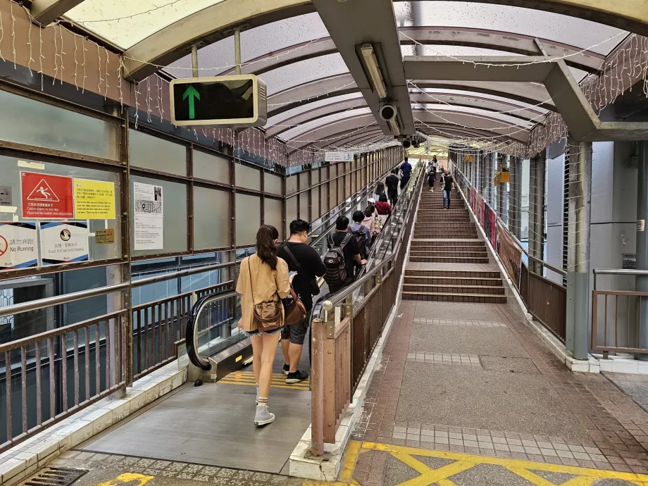 Escalator central vers Mid-Levels