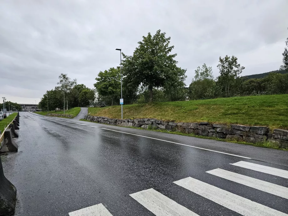 Itinéraire vers l'arrêt de bus en direction de Molde