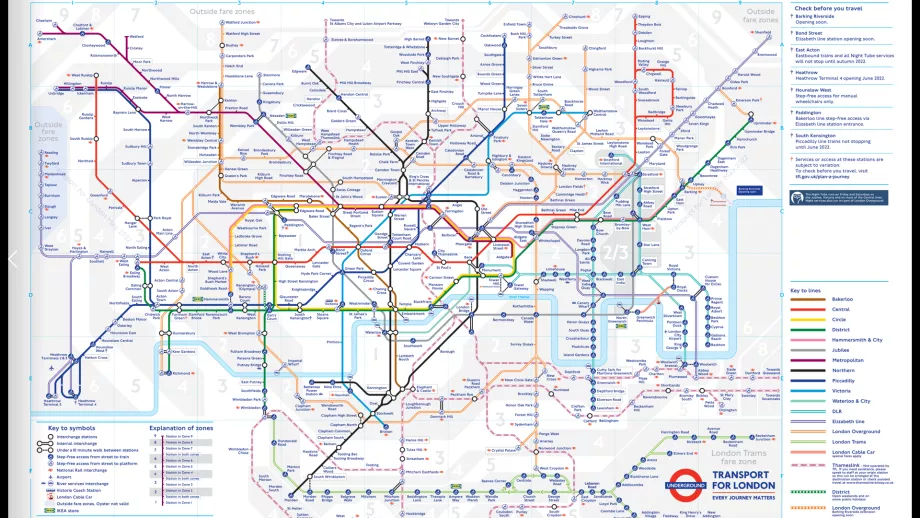 Carte du métro de Londres