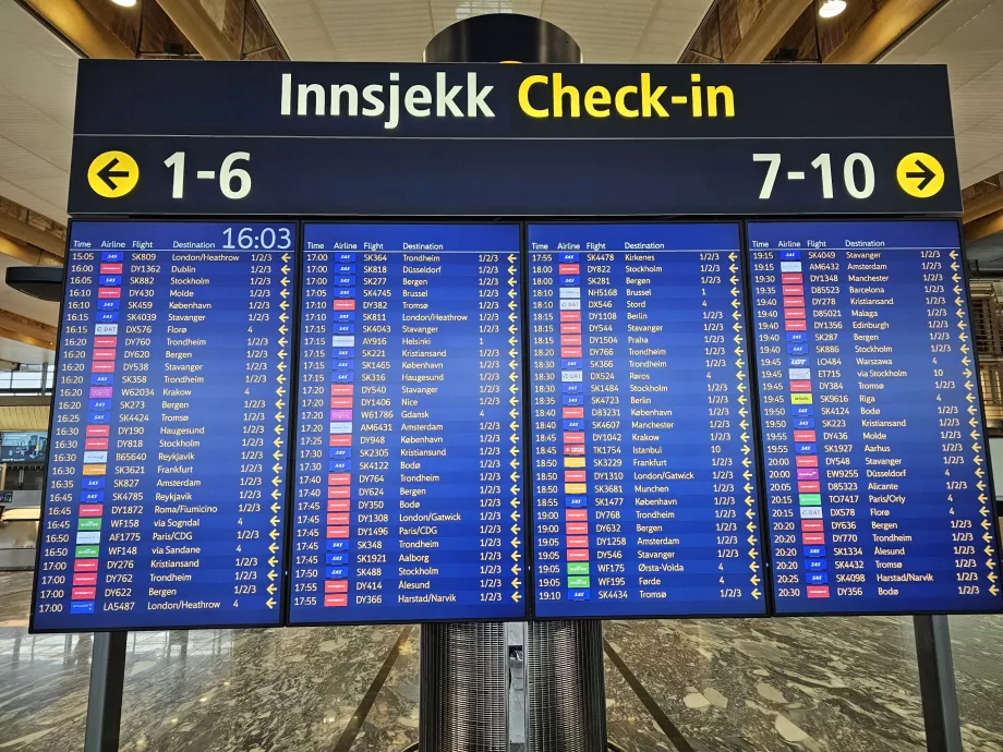 Départ de l'aéroport d'Oslo