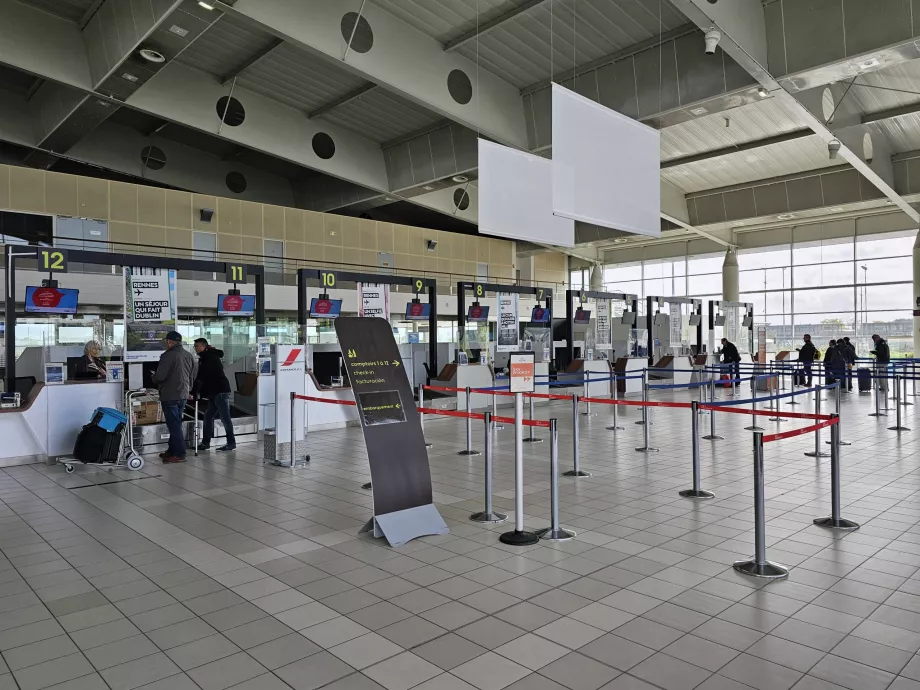 Hall d'enregistrement de l'aéroport de Rennes