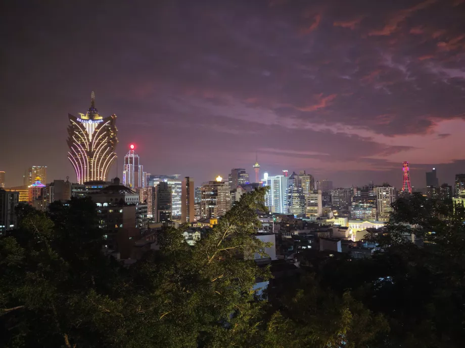 Vue nocturne de Macao