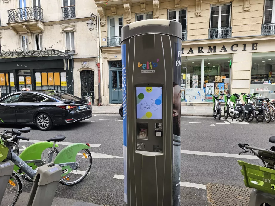 Station de paiement des vélos en libre-service