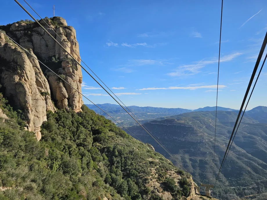 Vue depuis le téléphérique de Montserrat