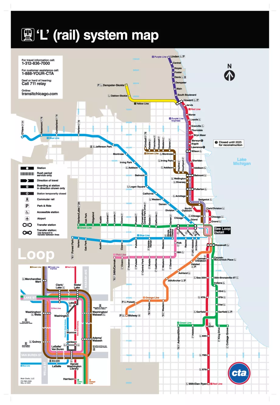 Plan du métro de Chicago