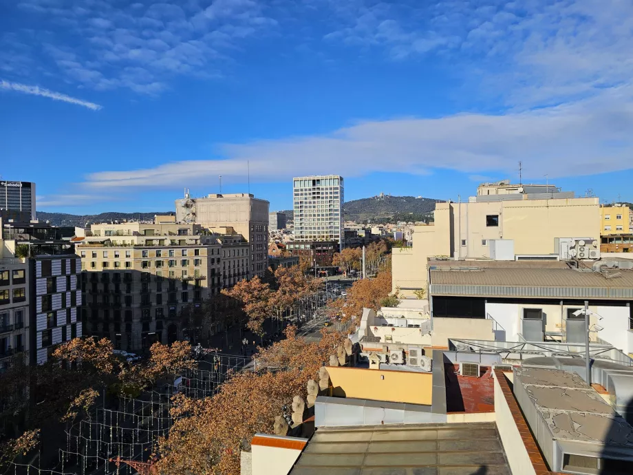 Vue de la terrasse de la Casa Milá