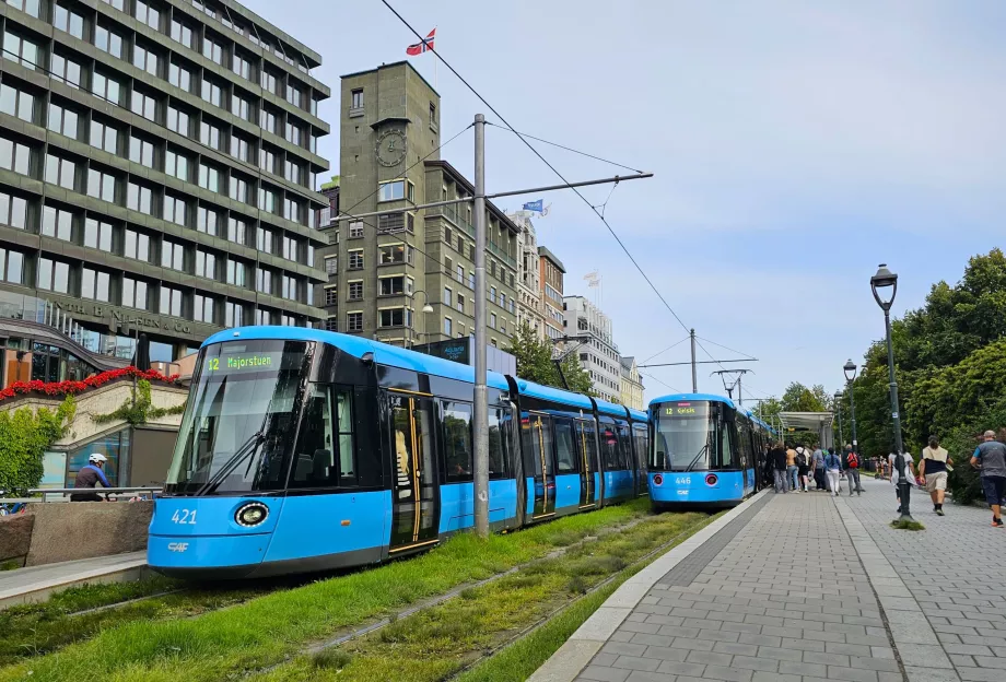 Trams modernes à Oslo