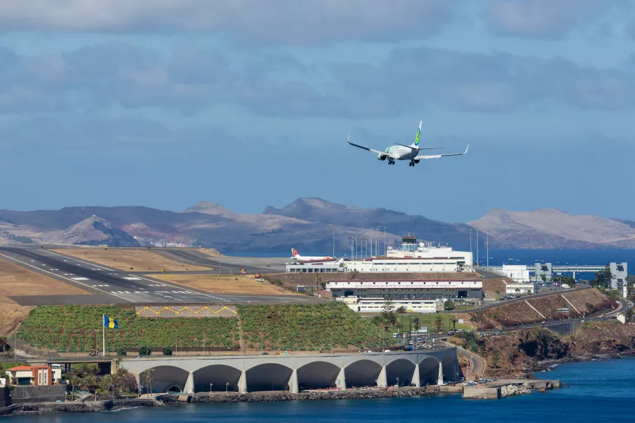 Atterrissage à l'aéroport de Madère