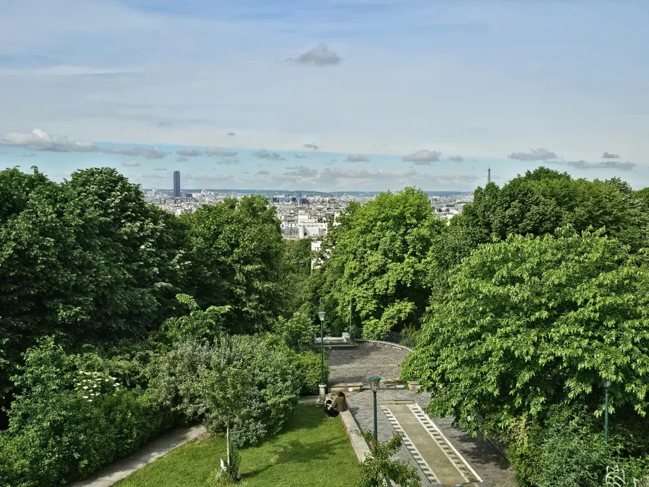 Vue du parc de Beleville