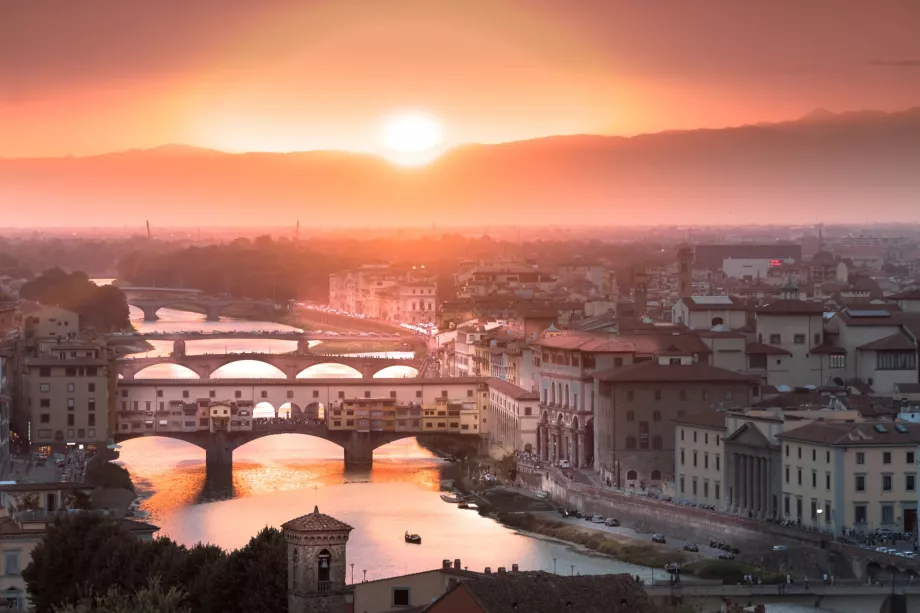 Coucher de soleil sur Florence