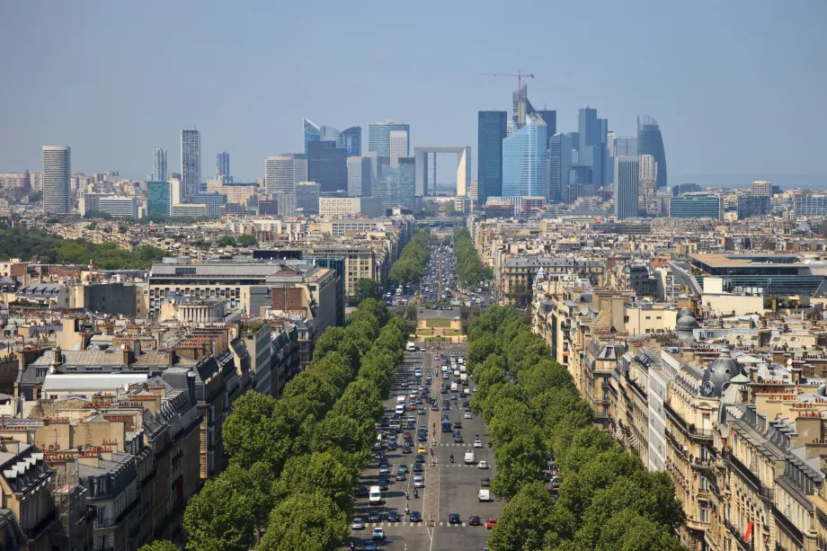 Vue du toit vers La Défense