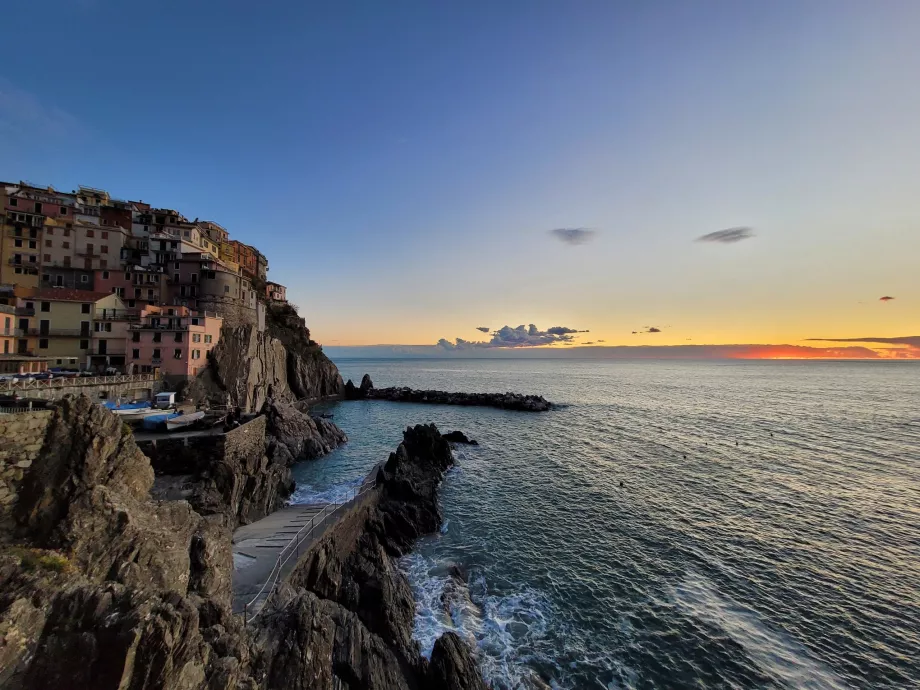 Coucher de soleil sur Manarola