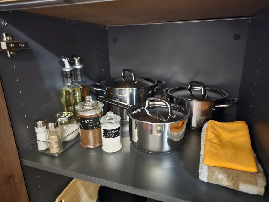 Equipements de cuisine dans l'appartement La Era