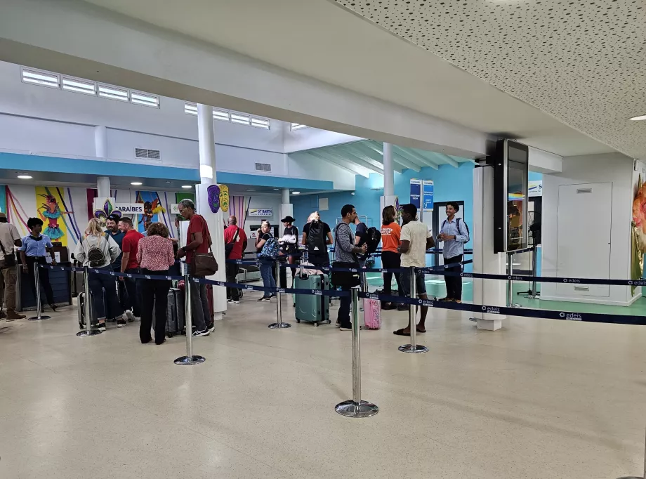 Lobby with check-in desks