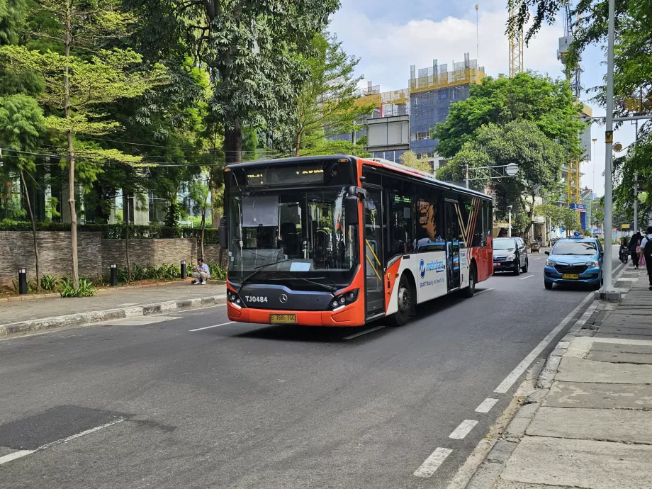 Bus rouges et blancs plus lents