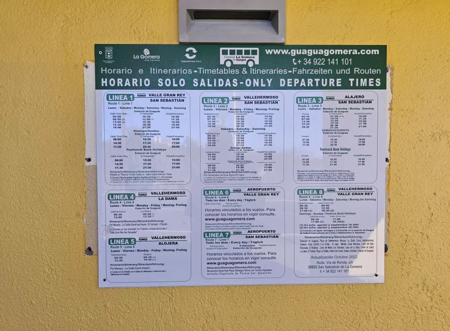 Horaires des bus aux arrêts