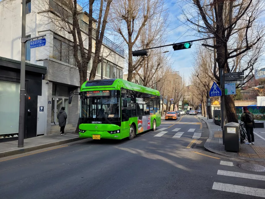 Bus vert Séoul