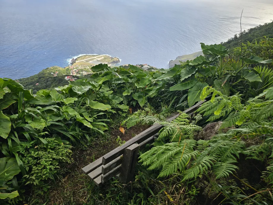 Banc sur le sentier de randonnée