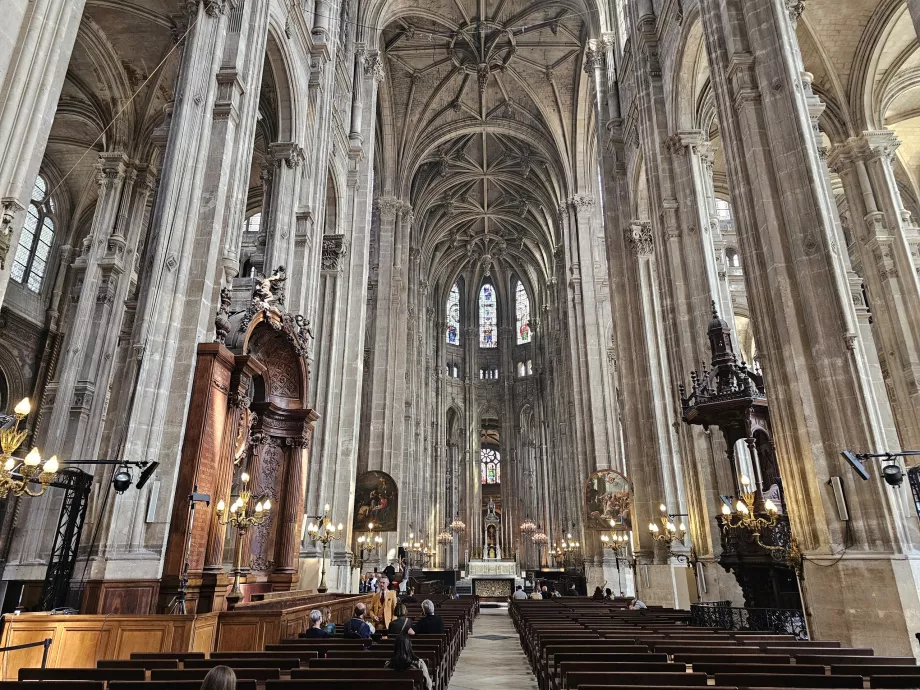 Intérieur de l'église St. Eustache