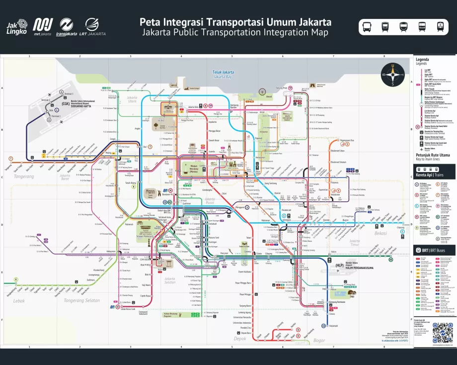 Plan des bus, des trains et du métro