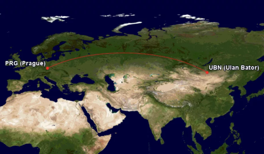 Nouvelle liaison d'Eznis Airways entre Prague et Oulan-Bator