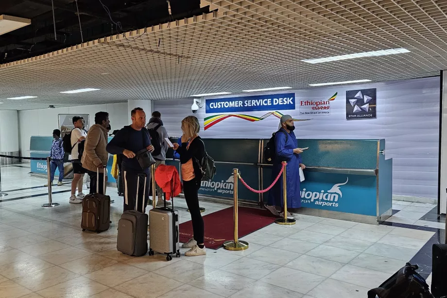 Comptoir de transfert des passagers