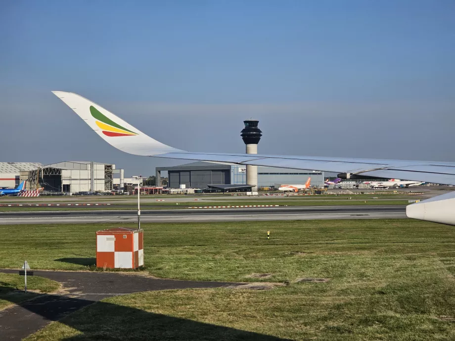 Ethiopian Airlines à l'arrivée à Manchester