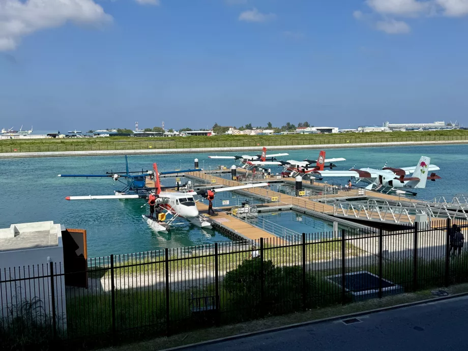 Les hydravions de Trans Maldivian Airways vus du salon