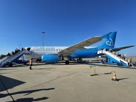 Airbus A320 FlyLili à l'aéroport de Burgas