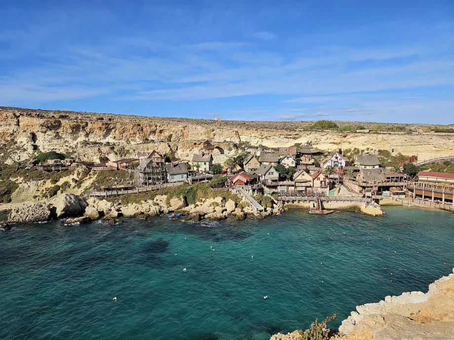 Vue du village de Popeye le marin