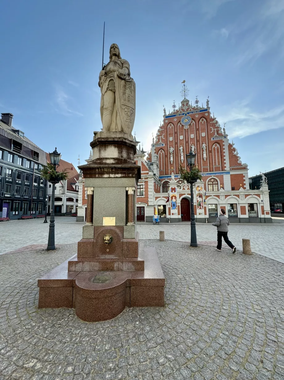 Statue de Roland à Riga