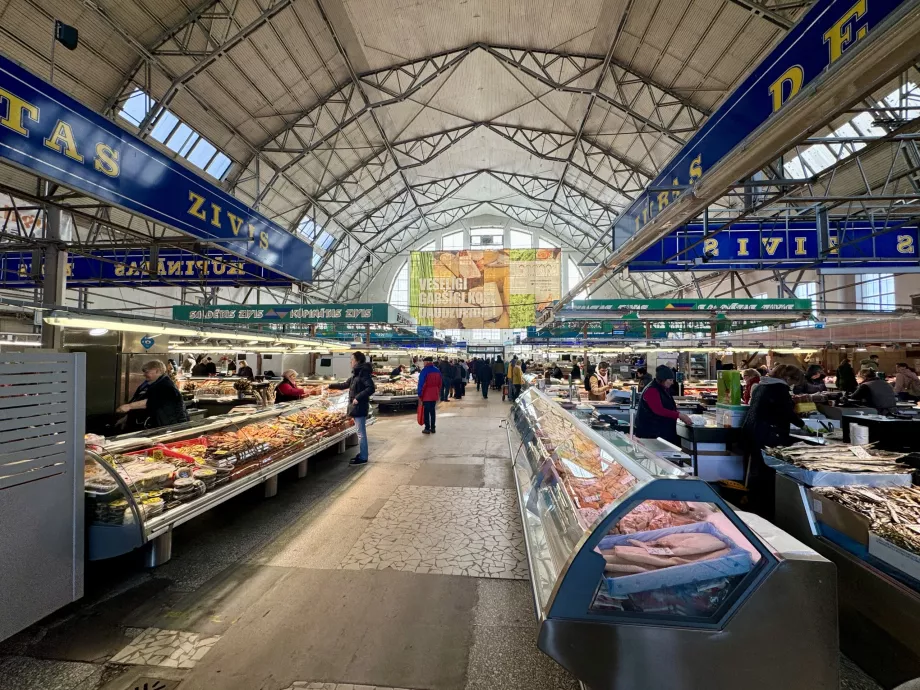 A l'intérieur du marché central de Riga