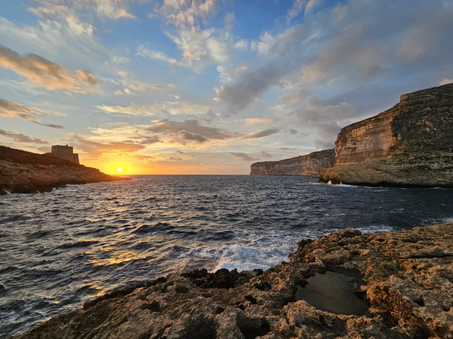 Coucher de soleil Xlendi