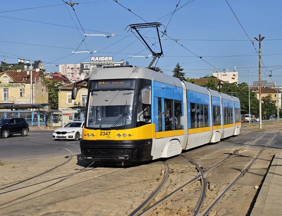 Tramway moderne à Sofia