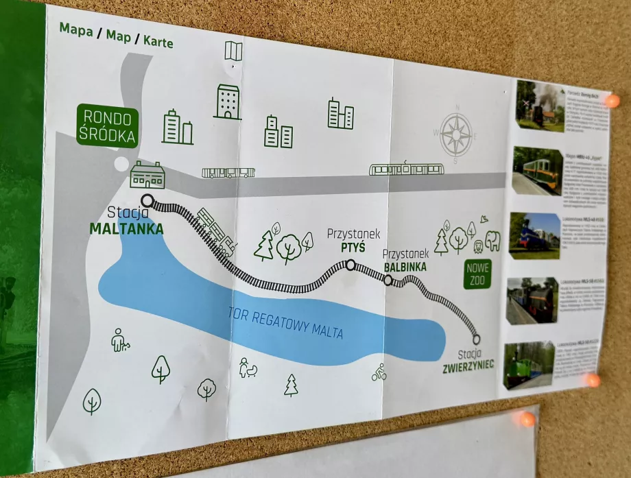 Carte du chemin de fer miniature de Maltanka