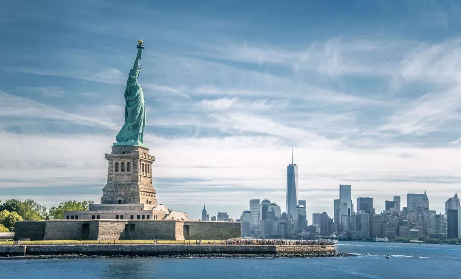 Statue de la Liberté et Manhattan