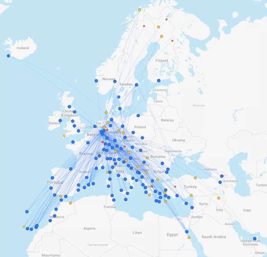 Carte routière Eurowings