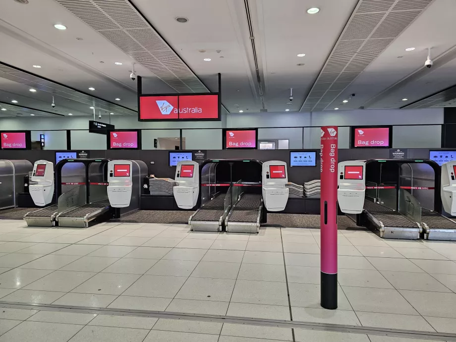 Enregistrement à l'aéroport, Virgin Australia